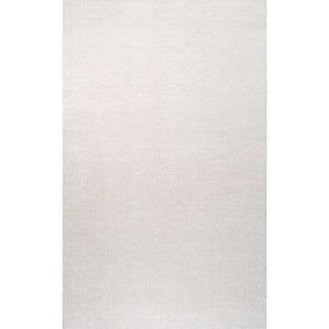 Haze Solid Low-pile Area Rug Cream